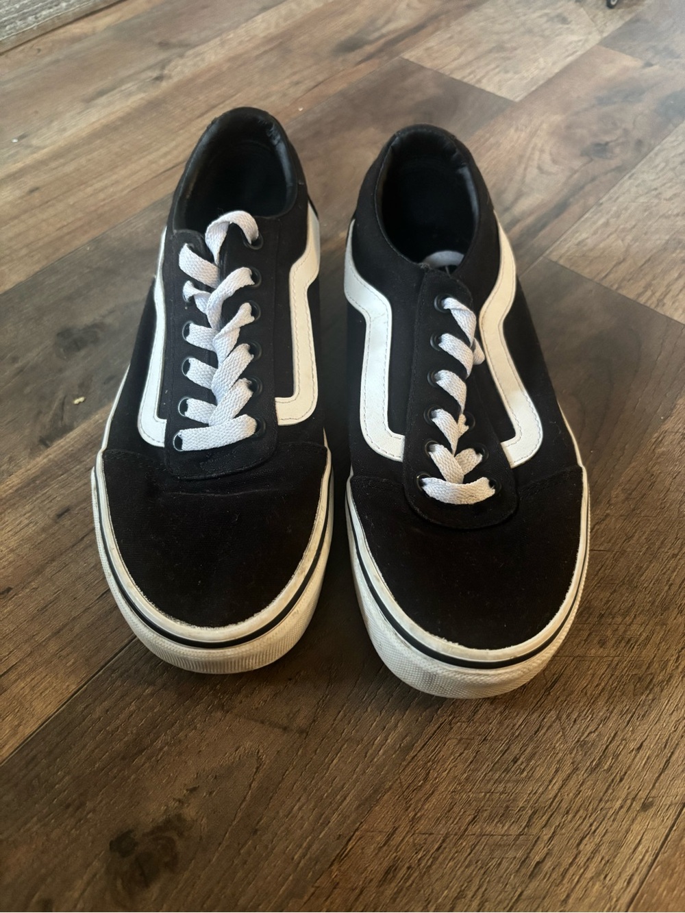 Vans Black and White Old Skool Low-Top Sneakers